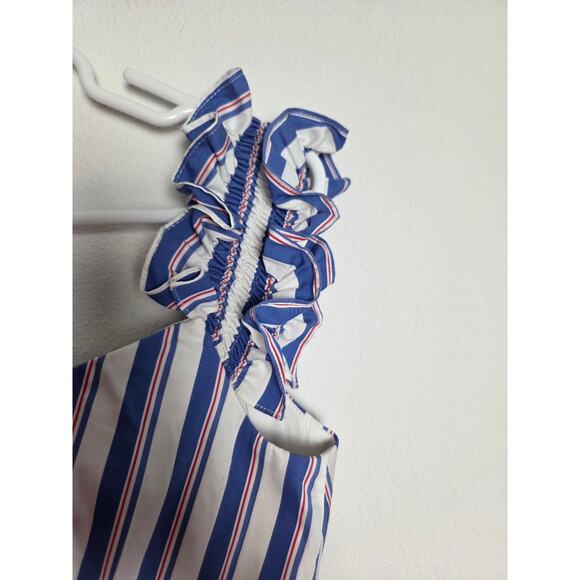 Caroline Constas Off Shoulder Dress Striped Medium M - Picture 6 of 15